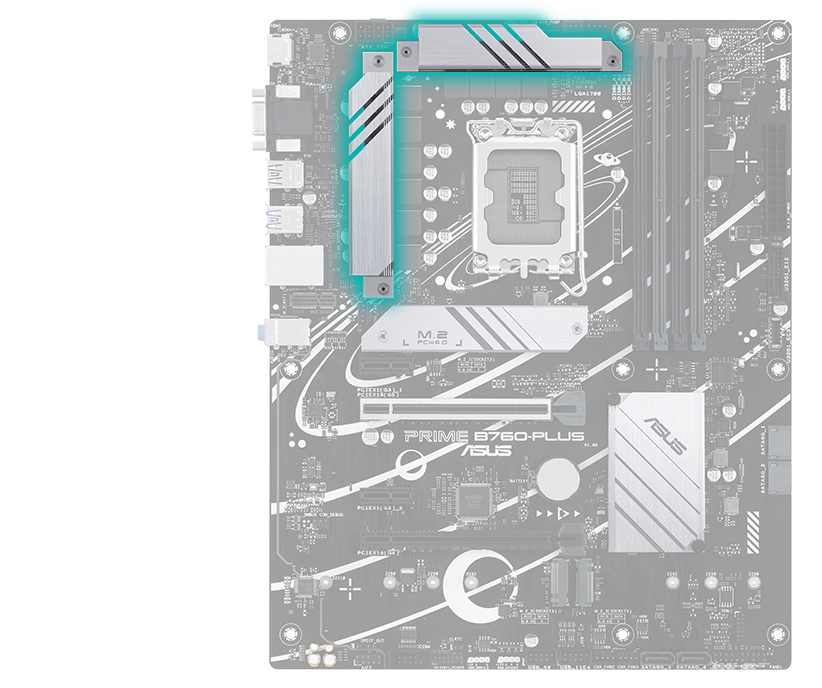 Prime motherboard with VRM heatsinks image